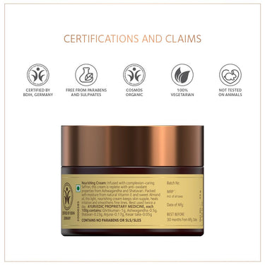 SoulTree Nourishing Cream - Saffron and Almond Oil with Natural Vitamin-E, for Dry To Normal Skin - 25gm